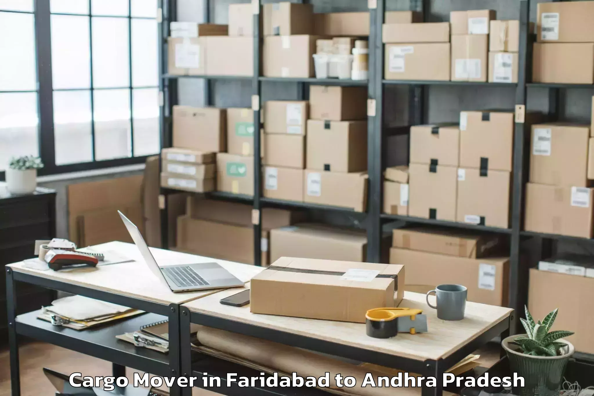 Affordable Faridabad to Pittalavanipalem Cargo Mover